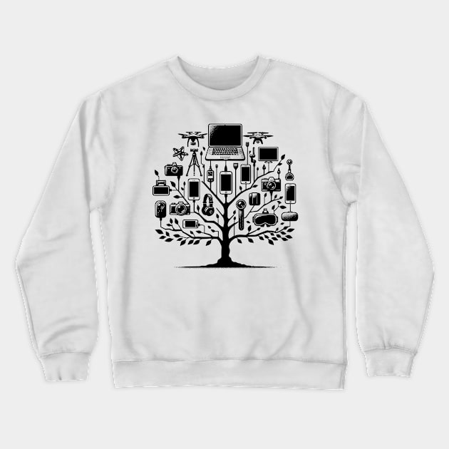 Gadgets The Tools of The Modern Age Crewneck Sweatshirt by Francois Ringuette